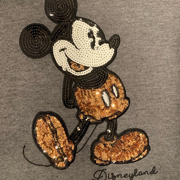 Sequined Mickey Mouse Disneyland Shirt- size M - Picture 1 of 2